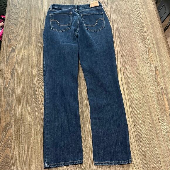Levi Strauss Signature Mid-Rise Straight Jeans Denim Dark Wash Blue Size 26 - Picture 7 of 9
